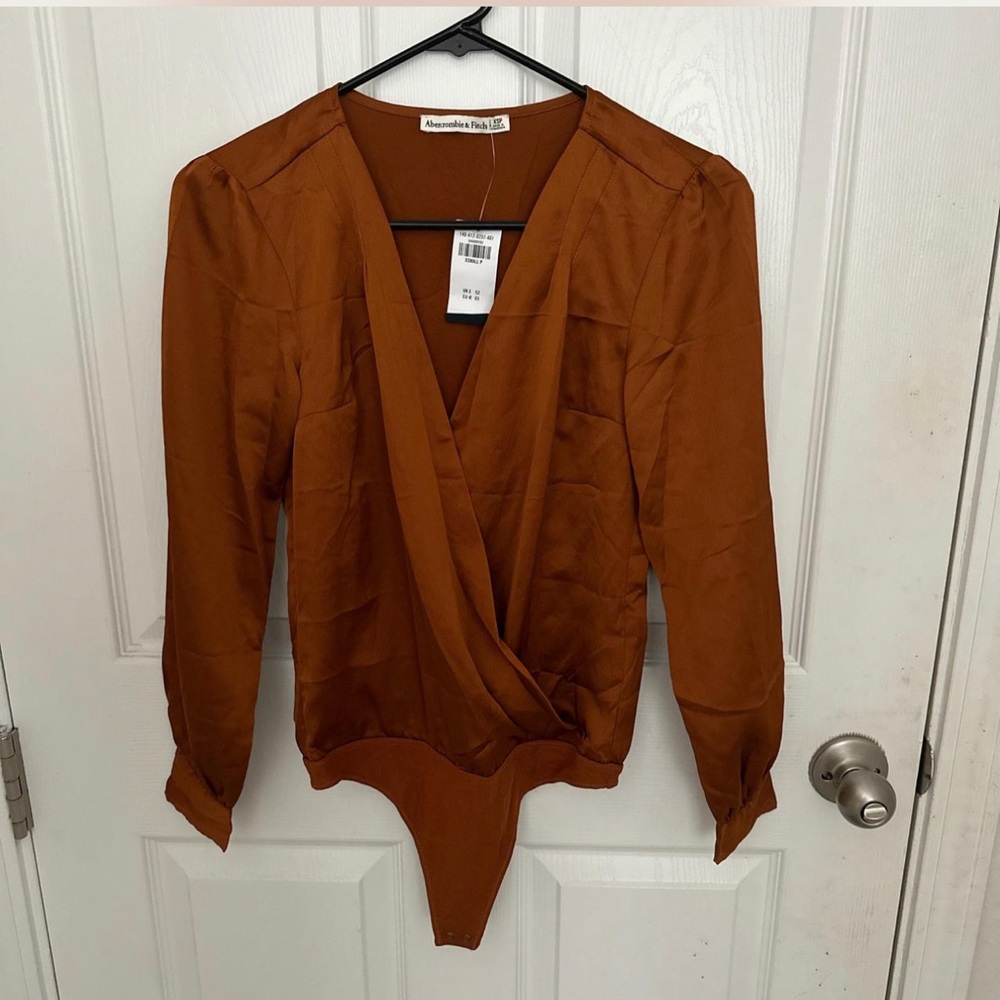 Abercrombie & Fitch Long Sleeve Wrap Bodysuit